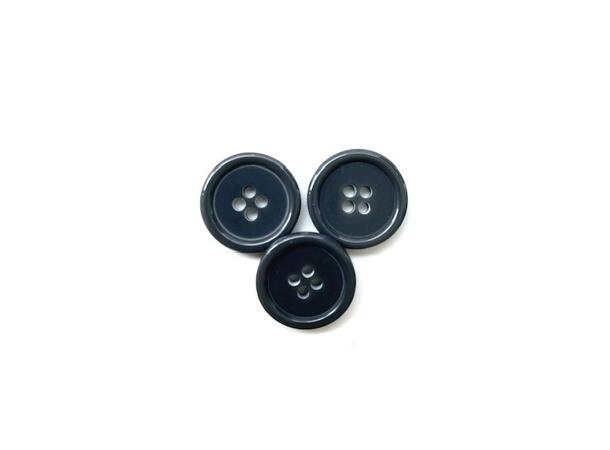 Grå, blank knapp 15mm