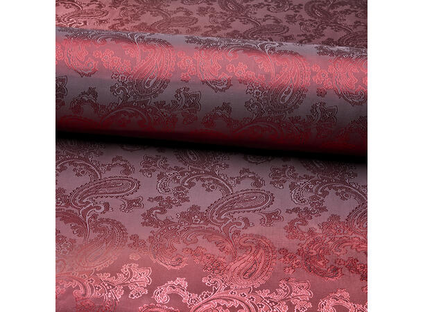 Jaquardvevd fôrstoff, sort paisley