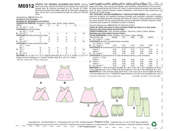 McCall's 6912 - Sett til små barn.