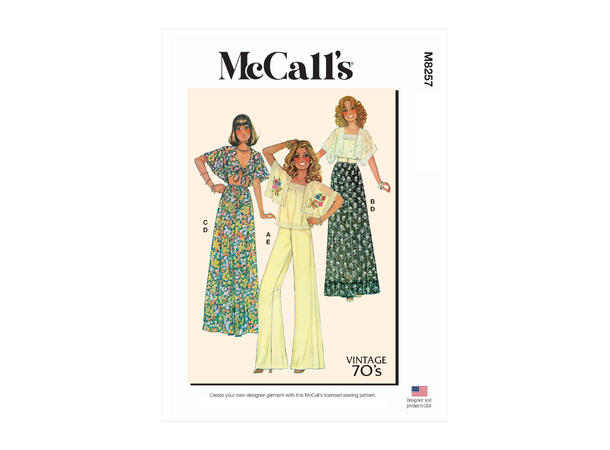 McCall's 8257 - Vintage topp og bukse.