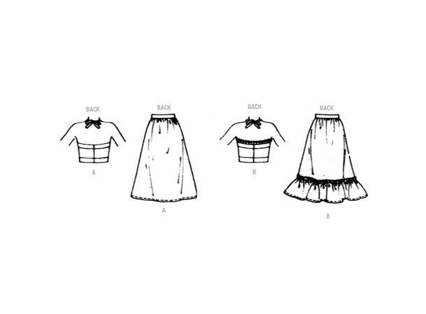 McCall's 8429 -Vintage topp og skjørt.