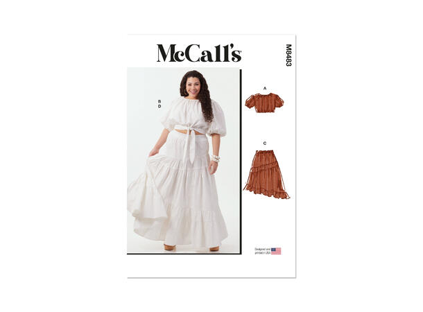 McCall's 8483 - Topp og skjørt.