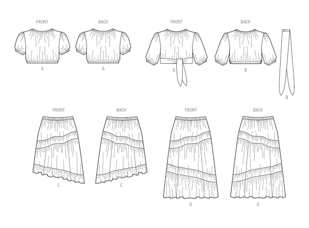 McCall's 8483 - Topp og skjørt.