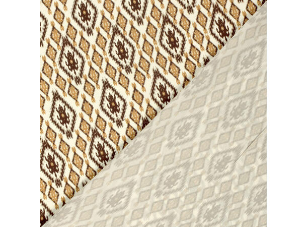 Viskose Poplin Printed Abstract, Taupe grey