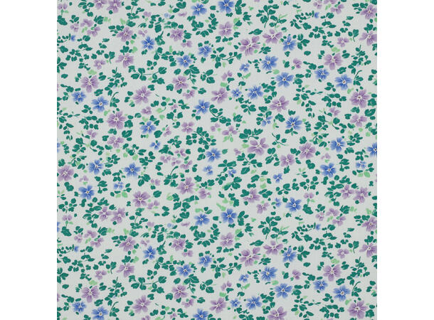 Viskose Radiance Flowers - Hvit 