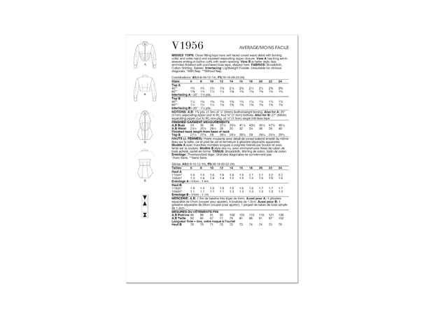 Vogue 1956 - Skjortetopp.