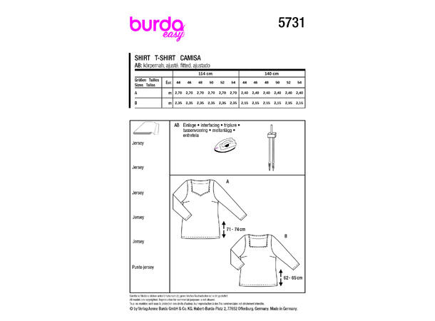 Burda 5731 - Topper.