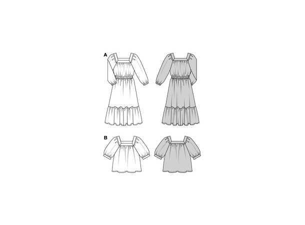 Burda 5741 - Kjole og bluse.