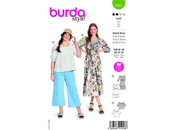Burda 5741 - Kjole og bluse.