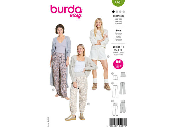 Burda 5912 - Bukse og shorts