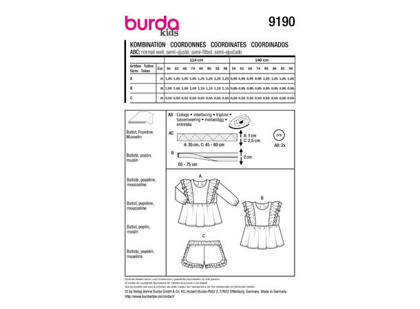 Burda 9244 - Bluse og kjole