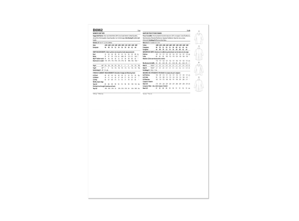 Butterick 6962- Topp til dame