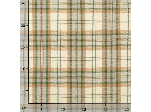 Flanell Ruter, beige og grønn