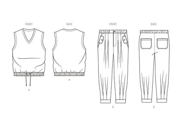KnowME 2088 - Bukser og vest til herre.
