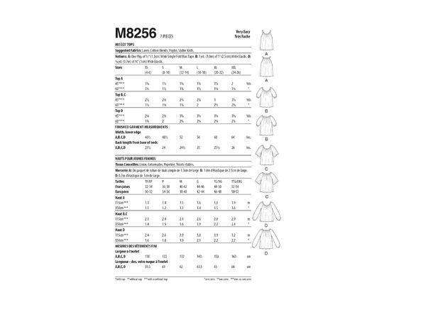 McCall's 8256 - Bluse og topp.