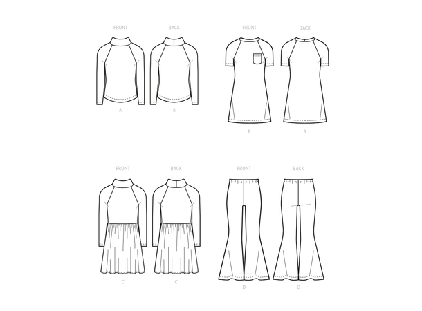 McCall's 8353 - Kjole, topp og bukse til barn.