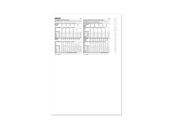 McCall's 8456 - Topp, genser, shorts, culotte og bukse