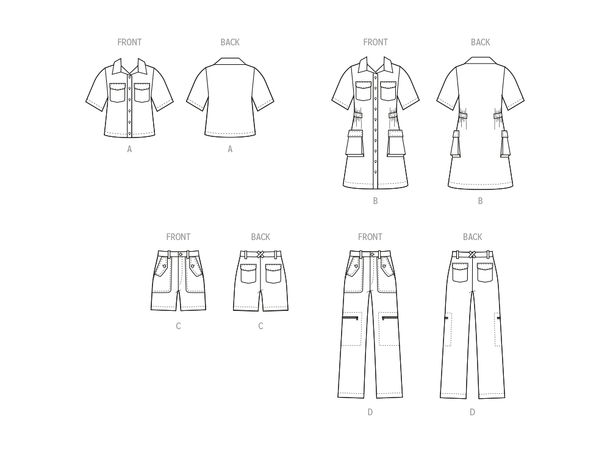 McCall's 8461 - Topp, romper og bukse til barn.