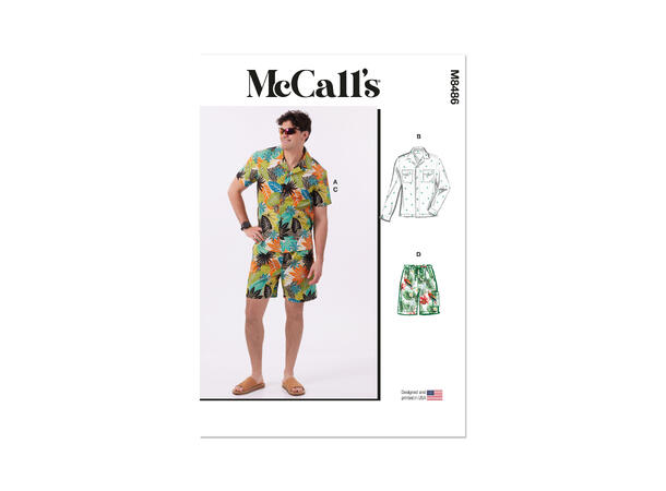 McCall's 8486 - Skjorte og shorts.