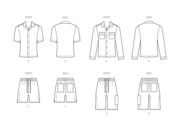 McCall's 8486 - Skjorte og shorts.