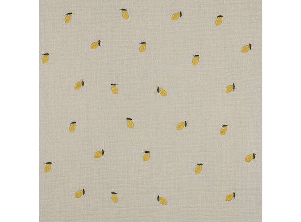 Muslin med broderi Brodert sitron 