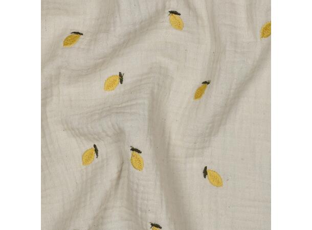 Muslin med broderi Brodert sitron 