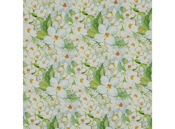 Viskose Blomster grønn