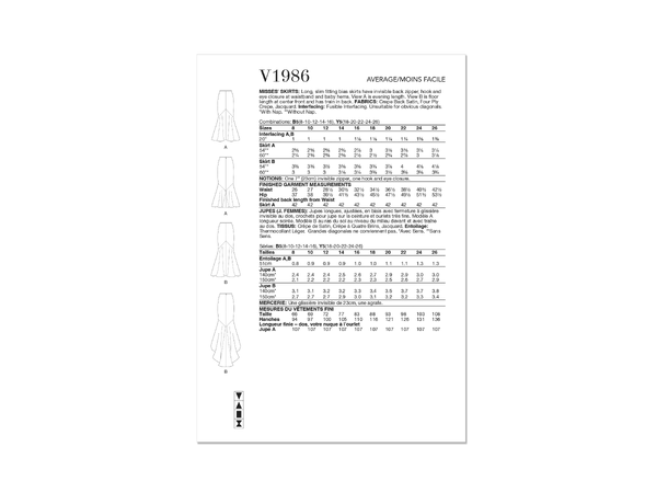 Vogue 1986 - Skjørt.