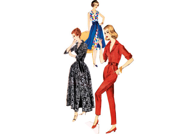 Vogue 2062 - Vintage jumpsuit med skjørt.