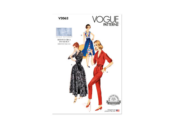 Vogue 2062 - Vintage jumpsuit med skjørt.