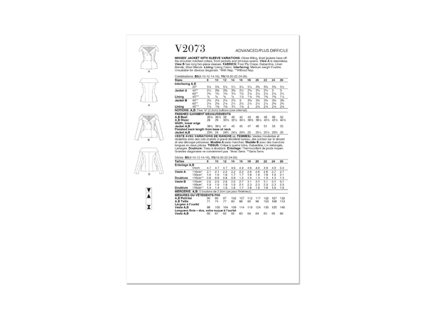 Vogue 2073 - Blazerjakke.