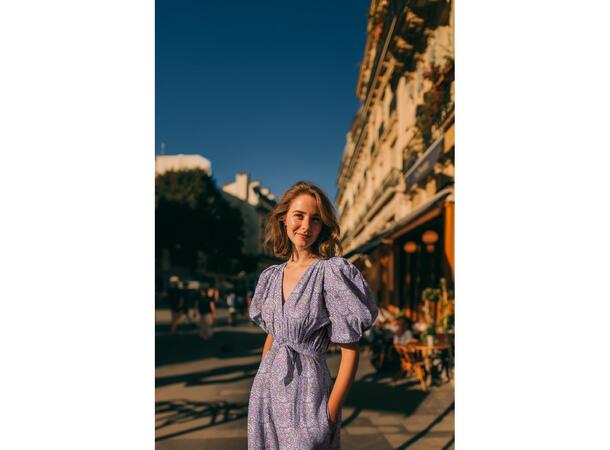 Blokktrykk, bomull Rosa, paisley 