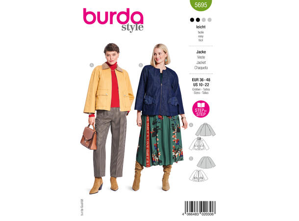 Burda 5729 - Jakke.