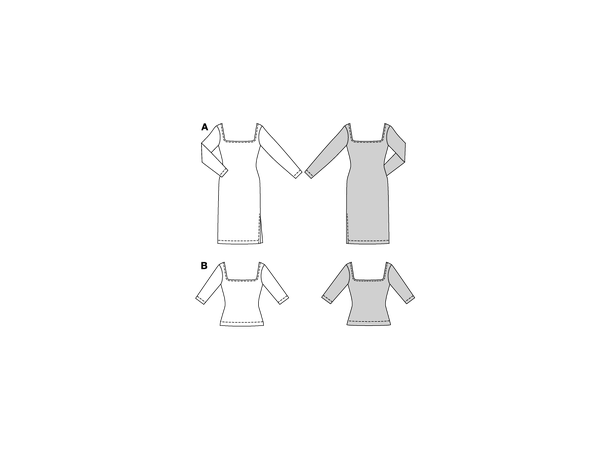 Burda 5738 - Topp og kjole.