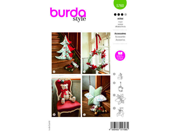 Burda 5760 - Juledekorasjoner.