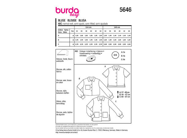 Burda 5771 - Bluse.