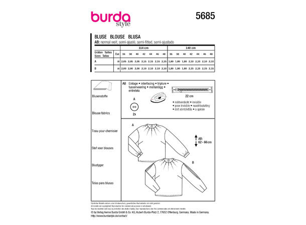Burda 5771 - Bluse.