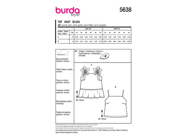 Burda 5843 - Topp