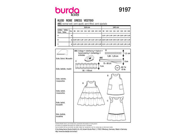 Burda 9220 - Kjole.