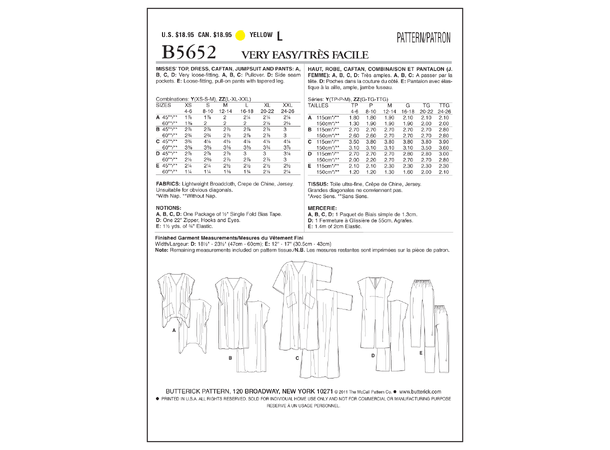 Butterick 5652- Klespakke til dame