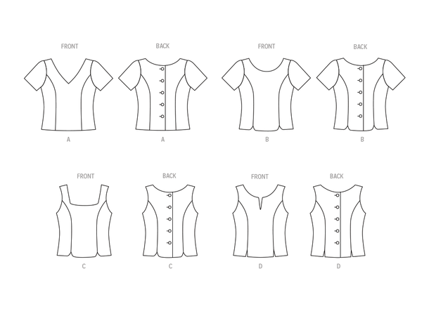 Butterick 6925- Topp til dame