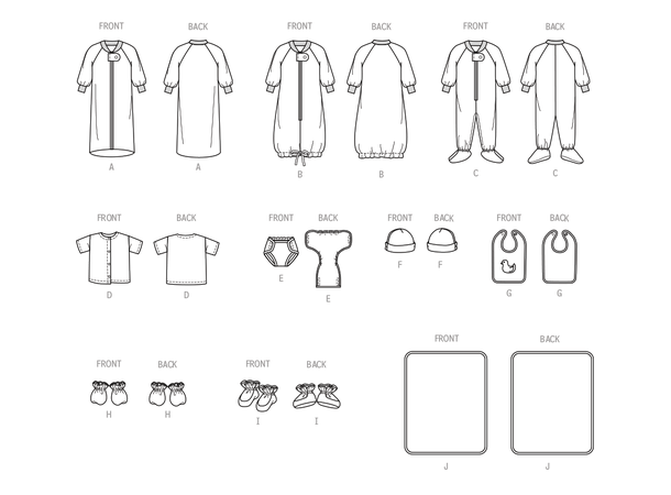 Butterick 6935- klespakke til baby