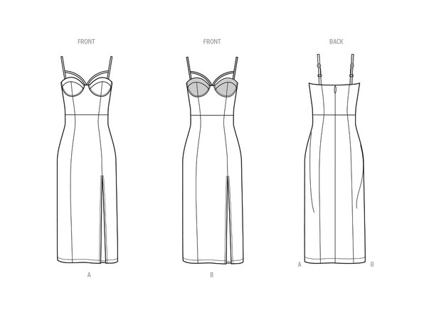 KnowME 2094 - Kjole med splitt.