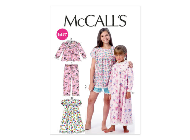 McCall's 6831 - Pysj og nattkjole til barn.