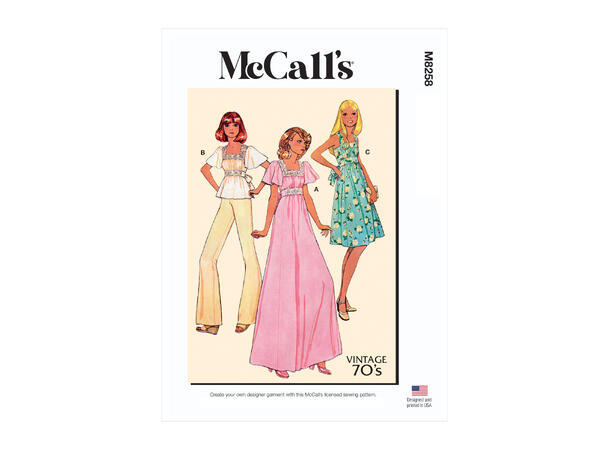 McCall's 8258 - Vintage kjole og topp.