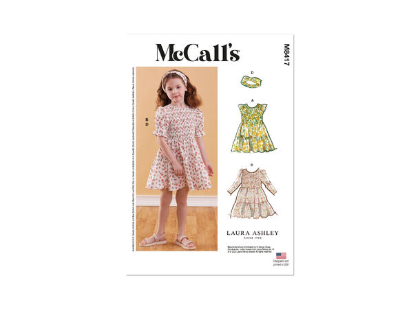 McCall's 8417 - Kjole og hårbånd til barn.