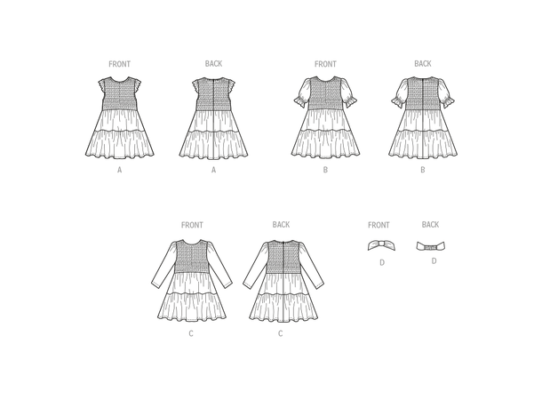 McCall's 8417 - Kjole og hårbånd til barn.