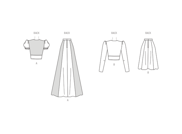 McCall's 8431 -Vintage topp og skjørt.