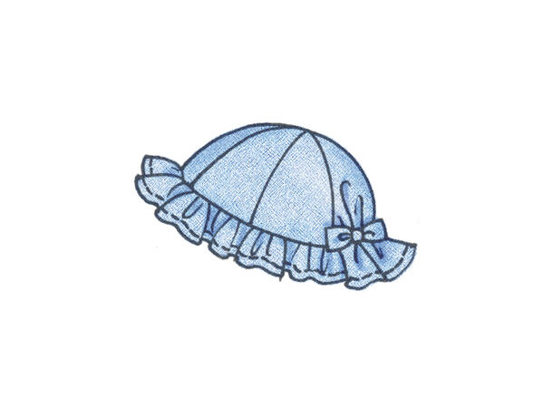 McCall's 8519 - Kjole, romper, bleiebukse og lue til baby.