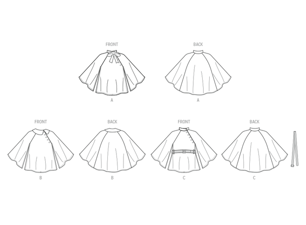 McCall's 8538 - Ulike cape til barn.